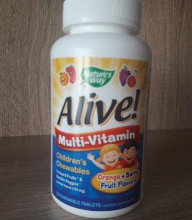 натуральные витамины по доступной цене Nature's Way Alive! Children's Multi-Vitamin - отзыв