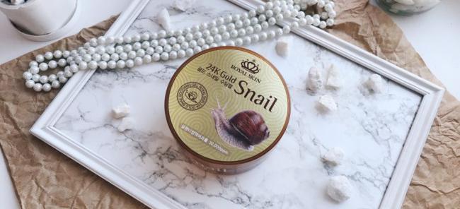 Гель для лица Royal Skin 24K gold snail soothing gel с улиточной слизью фото