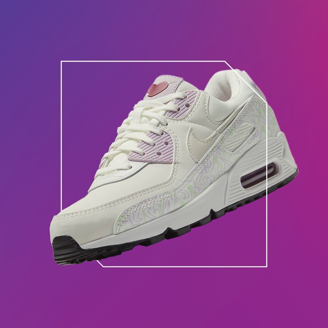 AW LAB Singapore 👟 - Show your love for the nineties with the valentine themed Nike Air Max 90 with mint green and lavender accents!⠀
⠀
#awlabsg #playwithstyle #nike