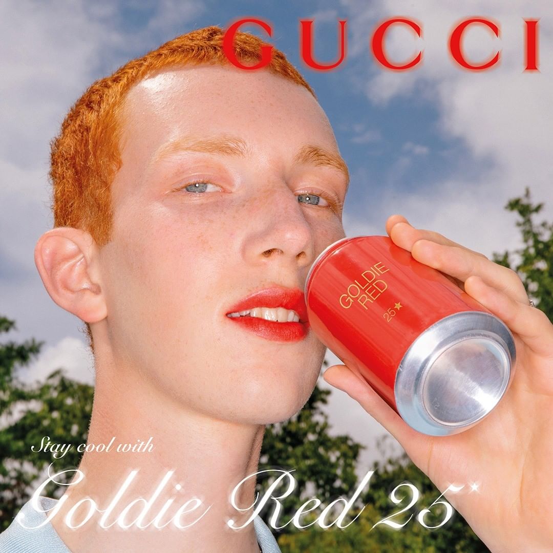 Gucci Official - First seen on @guccibeauty, a new set of images and videos celebrate the House’s most emblematic lipstick shade, #GoldieRed25. Diverse characters are captured with unexpected objects...