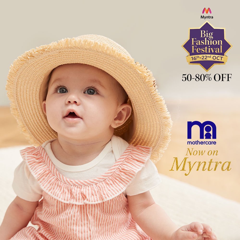 MYNTRA - A little TLC for you & your li'l one!
Mothercare is now live on Myntra.
Myntra’s "Big Fashion Festival" is on from 16th - 22nd October, India’s Biggest Fashion Festival that brings you 50% to...