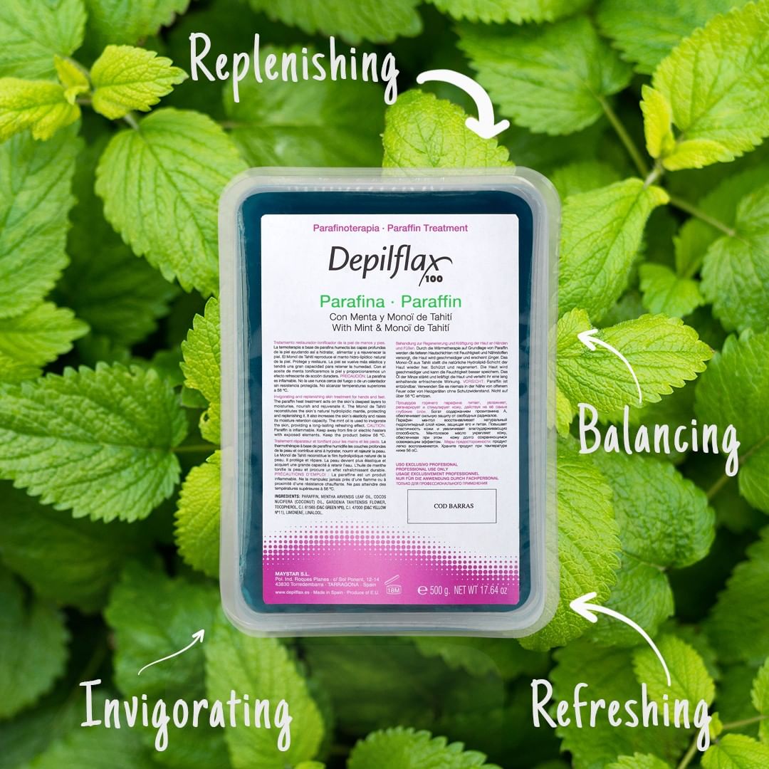 Depilflax100 - Improve the appearance of your skin with the Paraffin Mint treatment. Provides great hydration from the first moment!
Ask your distributor 😉.
---
Mejora el aspecto de tu piel con el tra...