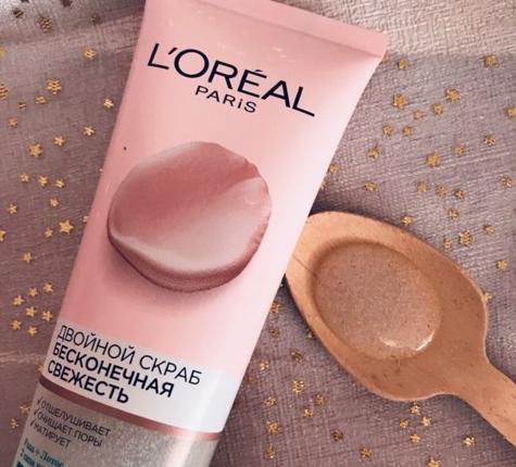 Скраб для лица L'Oreal Paris Бесконечная Свежесть Роза+Лотос фото