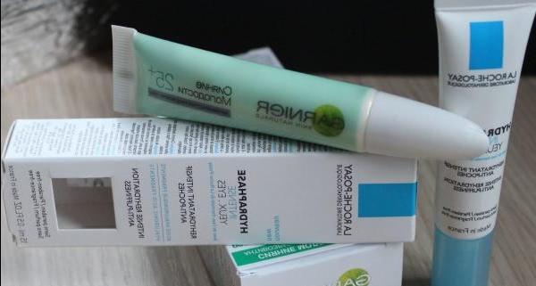 Cremes para os olhos La Roche-Posay Hydraphase Eyes Intense Intensamente hidratante em gel para o contorno dos olhos e o Garnier Skin Naturals Brilho da juventude Cuidados ao redor dos olhos - resenha