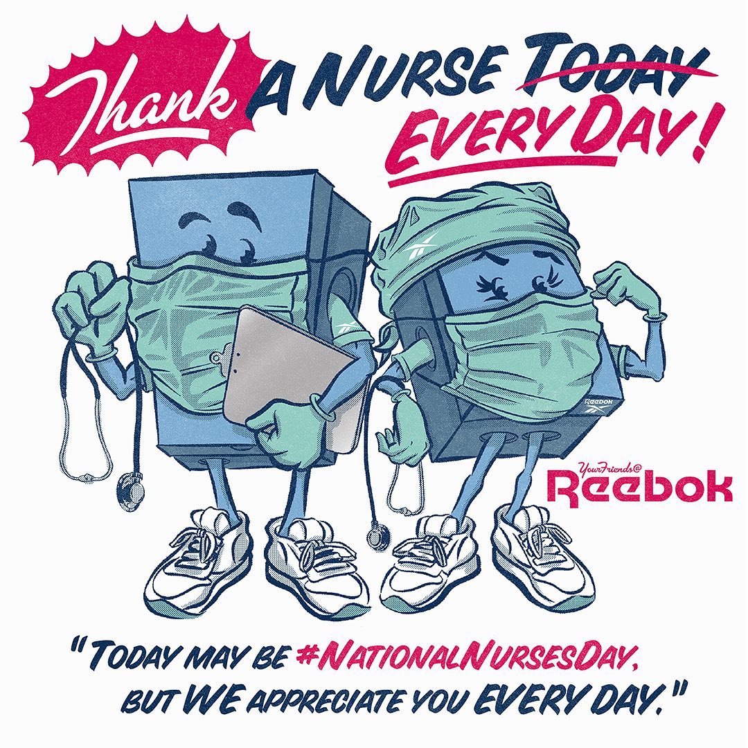 Reebok - Tag a nurse in your life and let them know how much you appreciate them! #NationalNursesDay