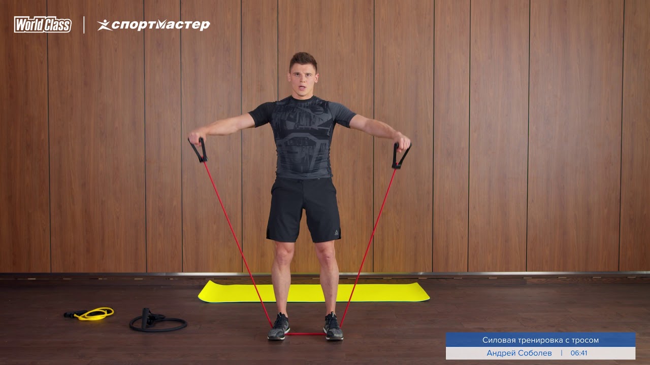 Силовая тренировка с тросом. Андрей Соболев. World Class