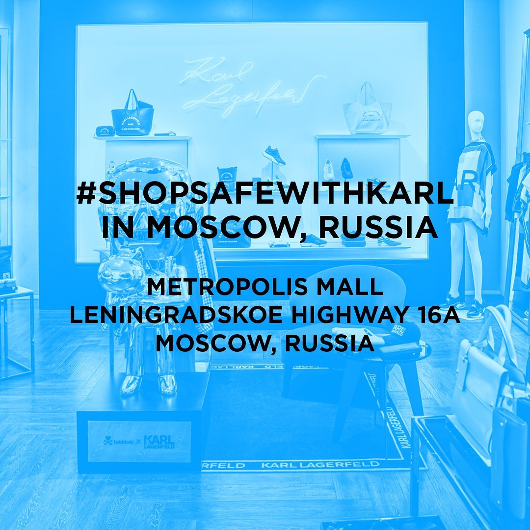 KARL LAGERFELD - Hello Moscow! 🇷🇺 We look forward to welcoming you at #KARLLAGERFELD stores throughout the city, which are now open. #SHOPSAFEWITHKARL
