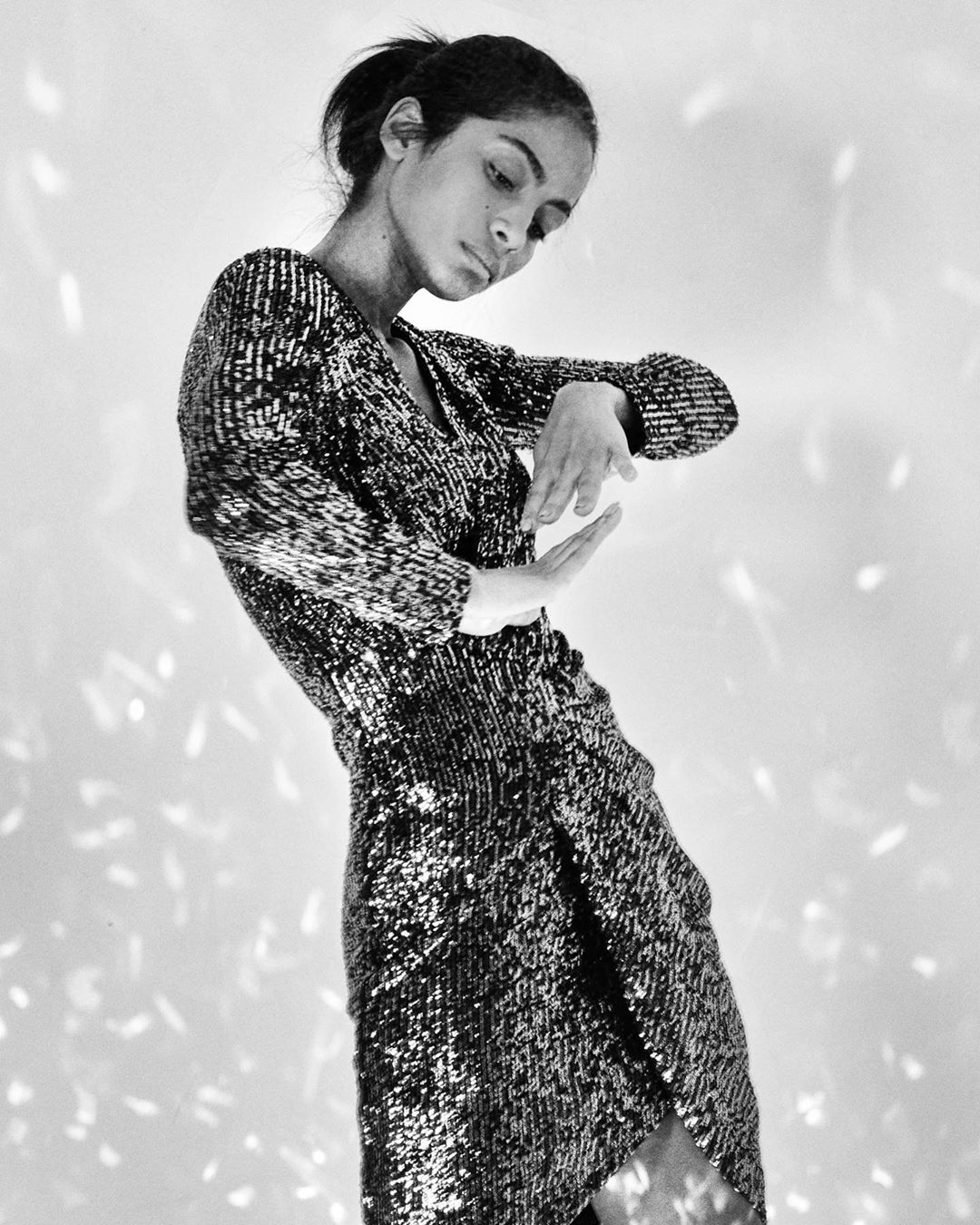 ＡＺＺＡＲＯ • maison de couture - LOVE LOCKDOWN  @khadiabeauvallet sparkled through the lens of her love during the quarantine, with the chameleon sequin short dress from the latest Azzaro Ateliers collect...