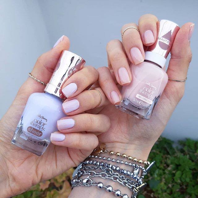 Sally Hansen - Sheers for summer! Our Color Therapy Sheer Shades and Nail Primer are the perfect base for nail art 👌 (nails: @rosemodes)