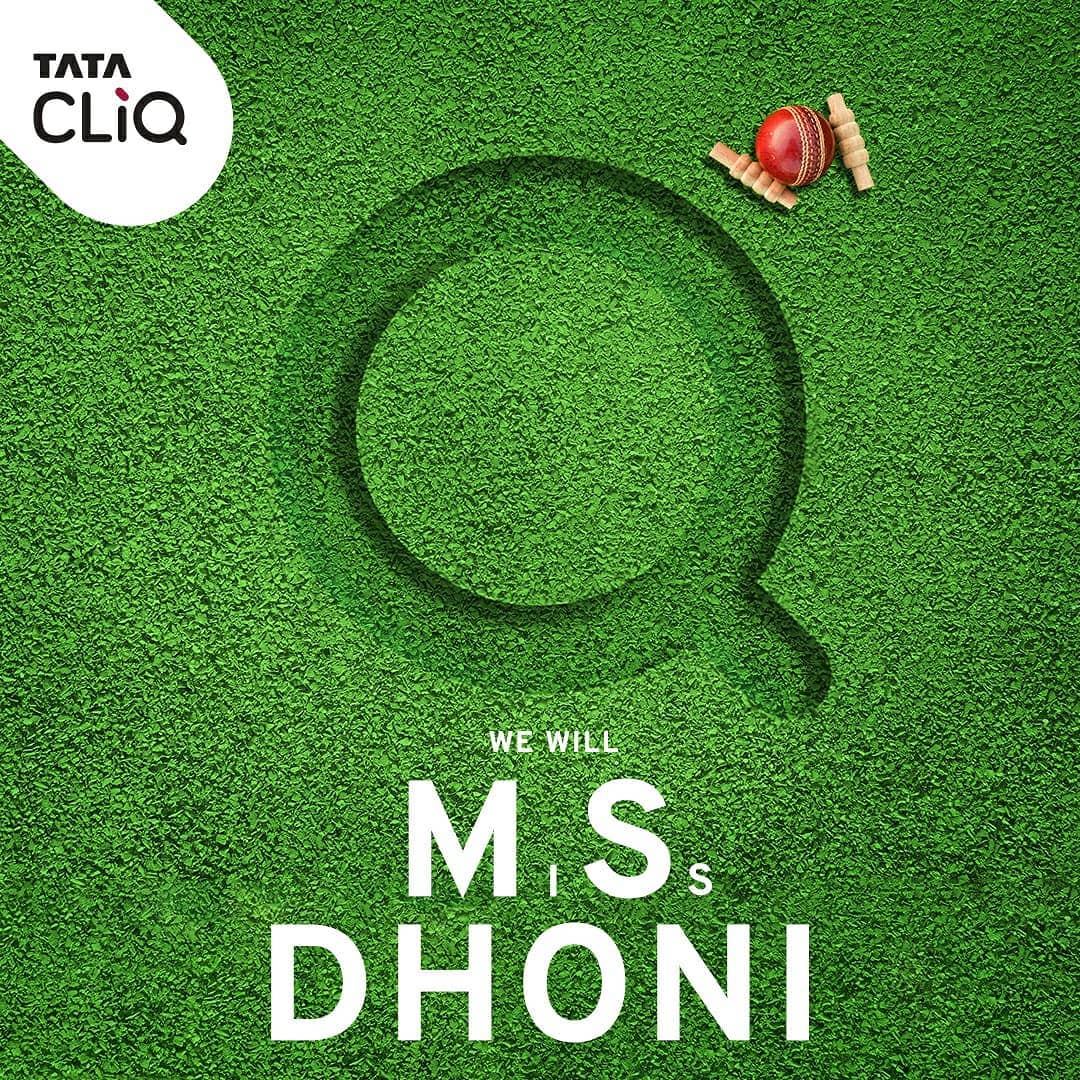 Tata CLiQ - Retired but #NotOUT. Thank you for all the glory, the field will miss you. 
#MSDhoni #Dhoni #DhoniRetires