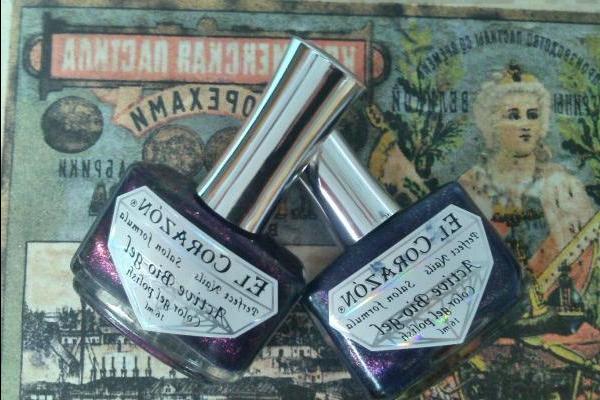 Los tesoros de la noche: las lacas de uñas de El Corazon de Active Bio-gel Color gel polish #423/579 Magic of night city y #423/578 Magic oriental night - reseña