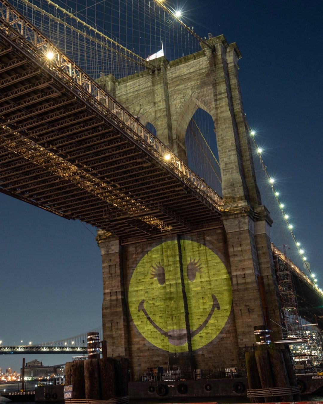 Ciaté London - 👋 #NYC hope you took some time to smile last night 🙂 We brought the smiles from #London to #NewYork’s #brooklynbridge 🌉

As with our London projection (on July 16th) we wanted to remin...