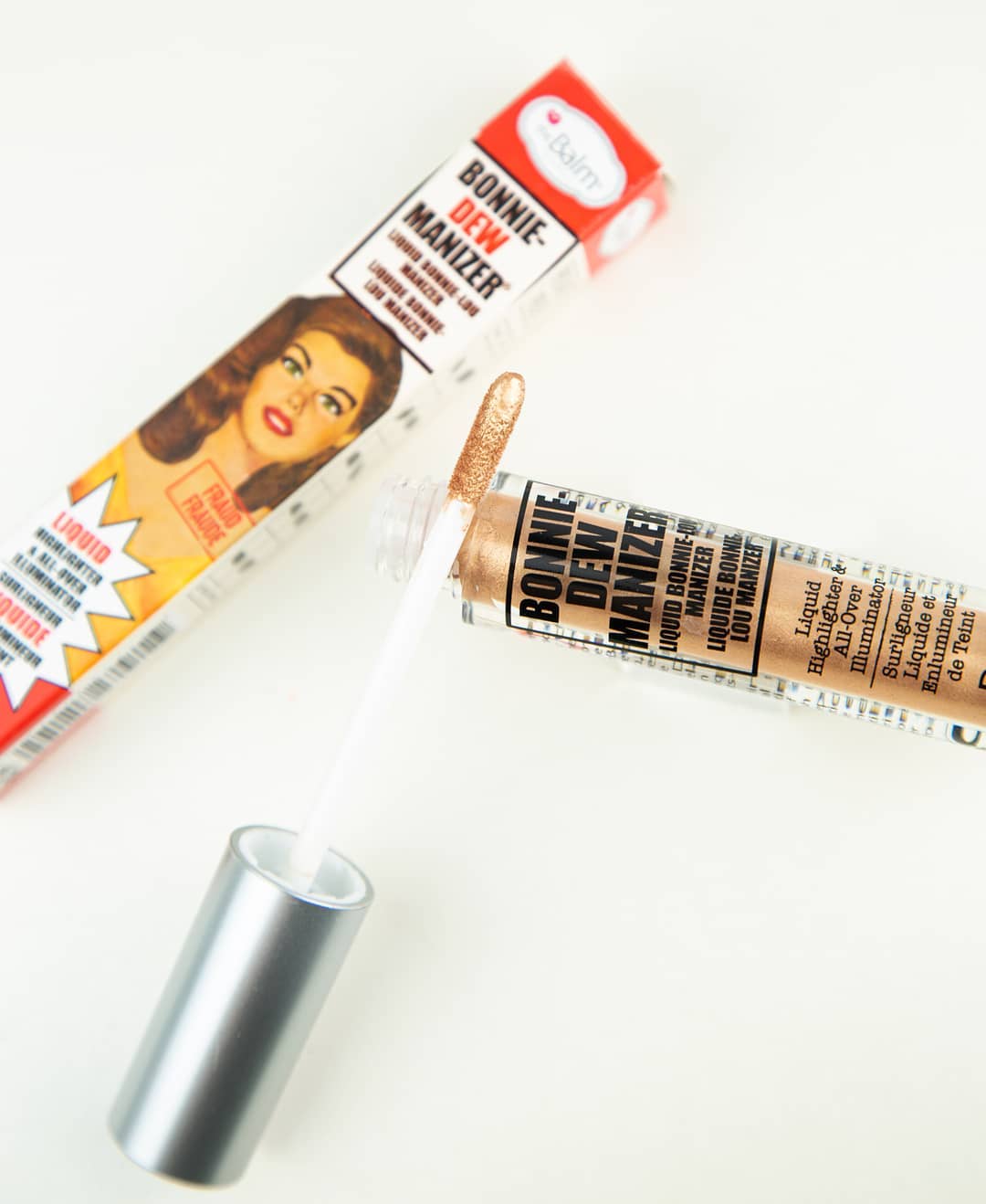 theBalm Cosmetics - A liquid highlighter is a beauty must-have! Bonnie-Dew can be mixed in with any primer or foundation and can be worn as a stand-out highlighter!