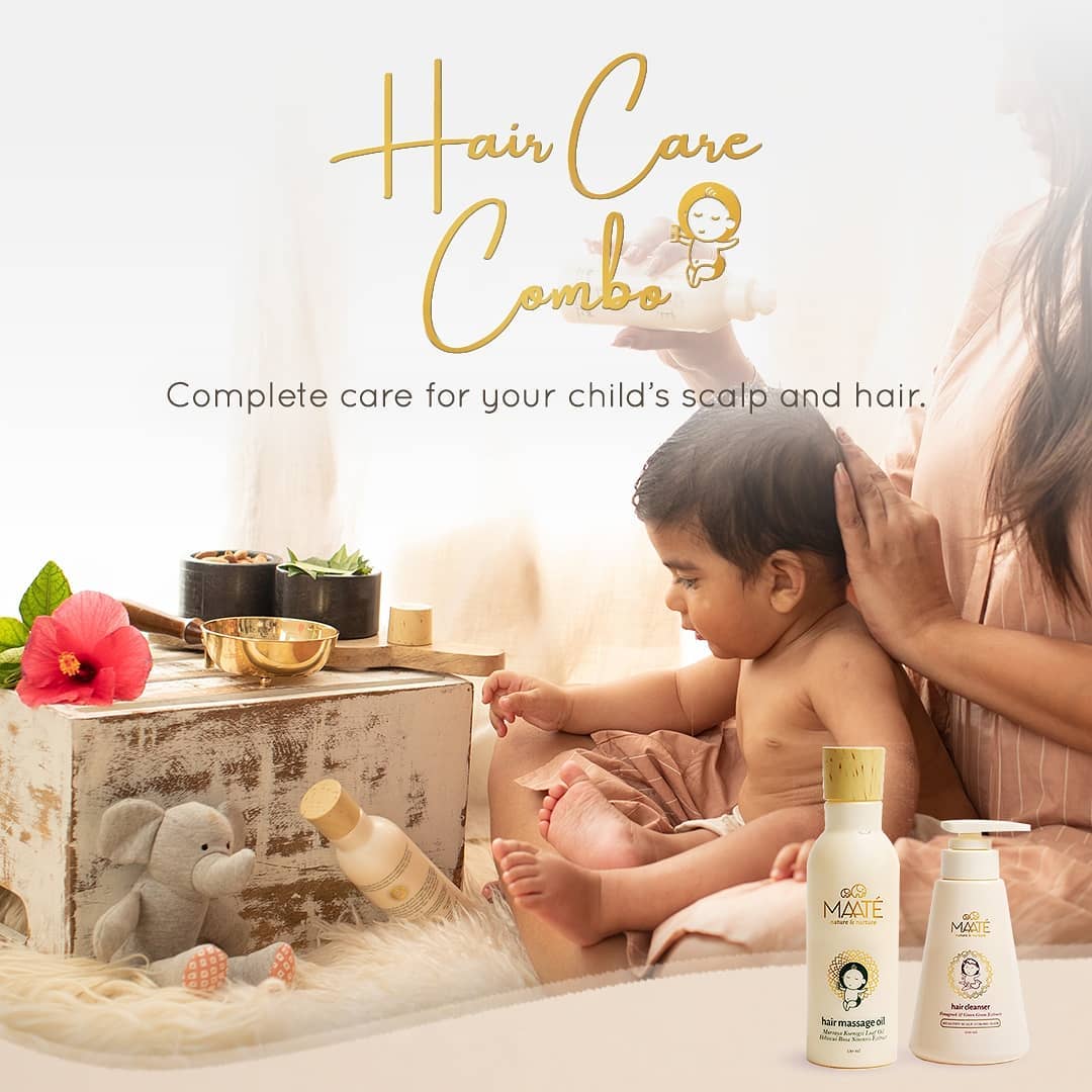 MAATÉ - Hair Care Combo

A Natural hair care ritual for your baby’s scalp health. 👶

The combo includes:

MAATÉ Hair Massage Oil + Hair Cleanser 

🌱Step 1: Massage your Baby's scalp and hair
Celebrat...