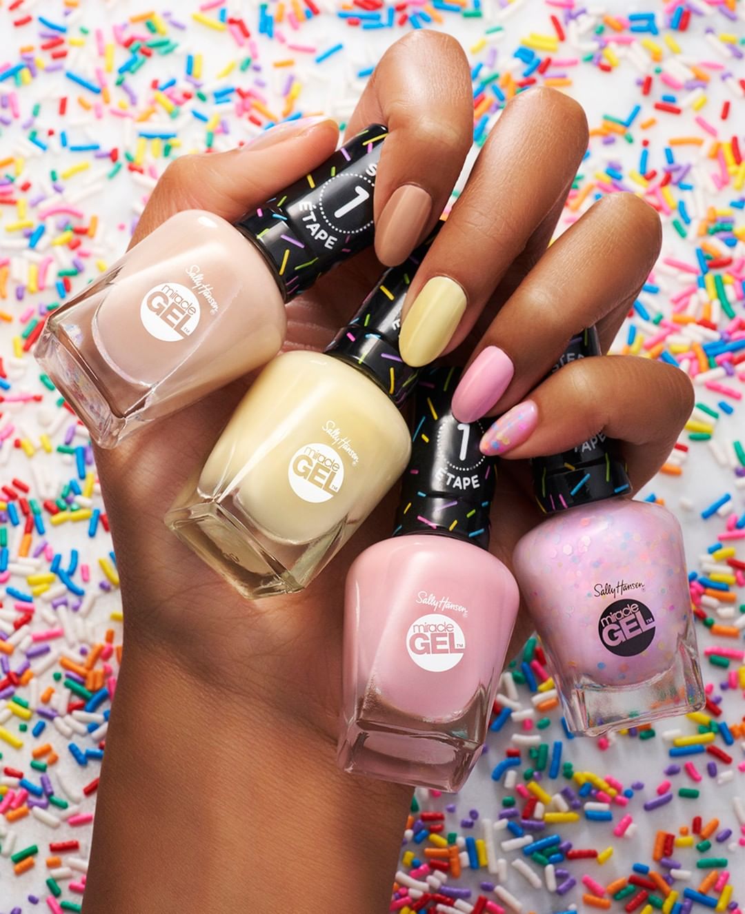 Sally Hansen - Going glazy for our new Miracle Gel Donut Shoppe shades? We’ve got you covered—tap the photo to shop Bakers Gonna Bake, A-dough-able, Drive me Glazy and Sprinkle & Spice!