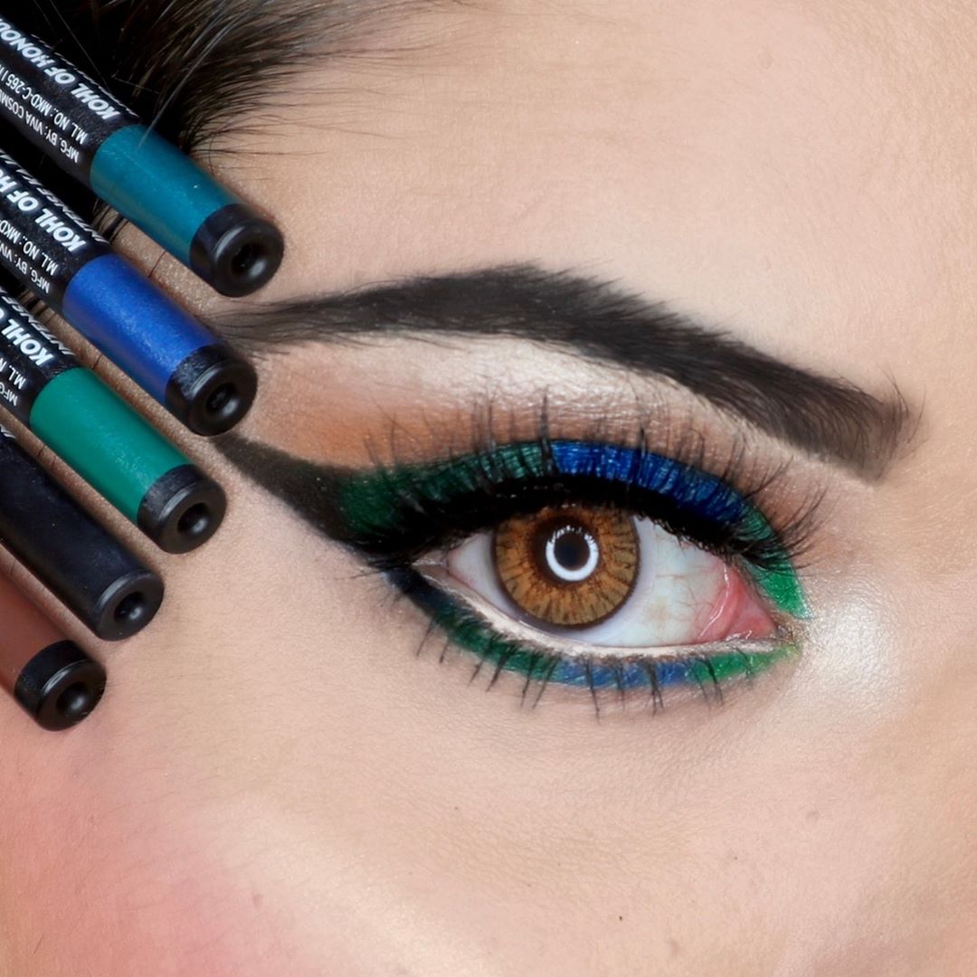 SUGAR Cosmetics - Time to play and rock some colours! ⁠
In frame: @imswastisemwal⁠
⁠
The Kohl Of Honour Intense Kajal is now available in 6 shades.🤎🖤💙💚⁠
✨01 Black Out⁠
✨02 Brown Bag⁠
✨03 Aqua Lung⁠
✨0...
