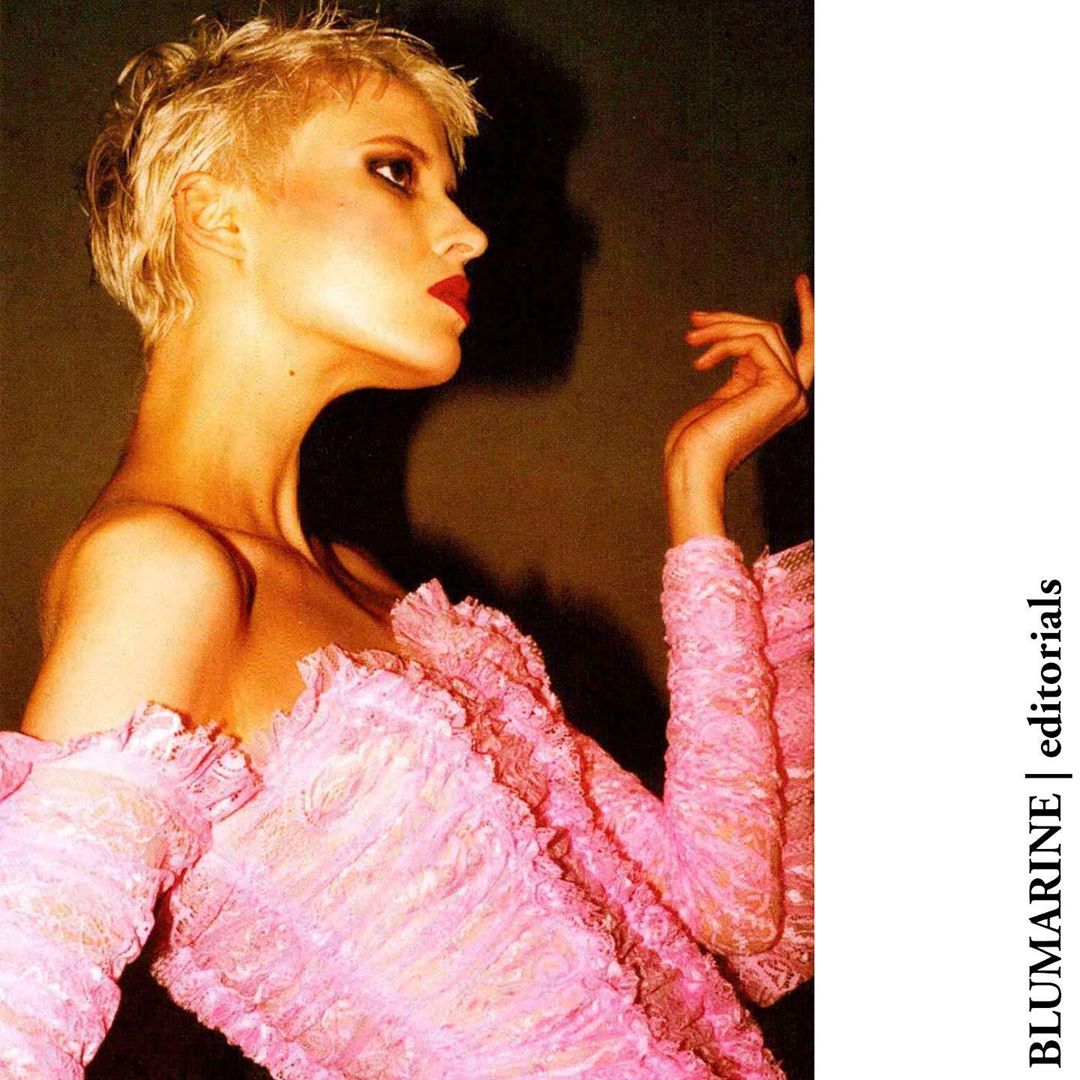 Blumarine - V Trends says 80s! The pink off-the-shoulder dress from #BlumarineSS20 collection as seen on @vmagazine. 
Photography: @cameronpostforoosh. Styling: @aryehlappin.
#Blumarine #SS20
