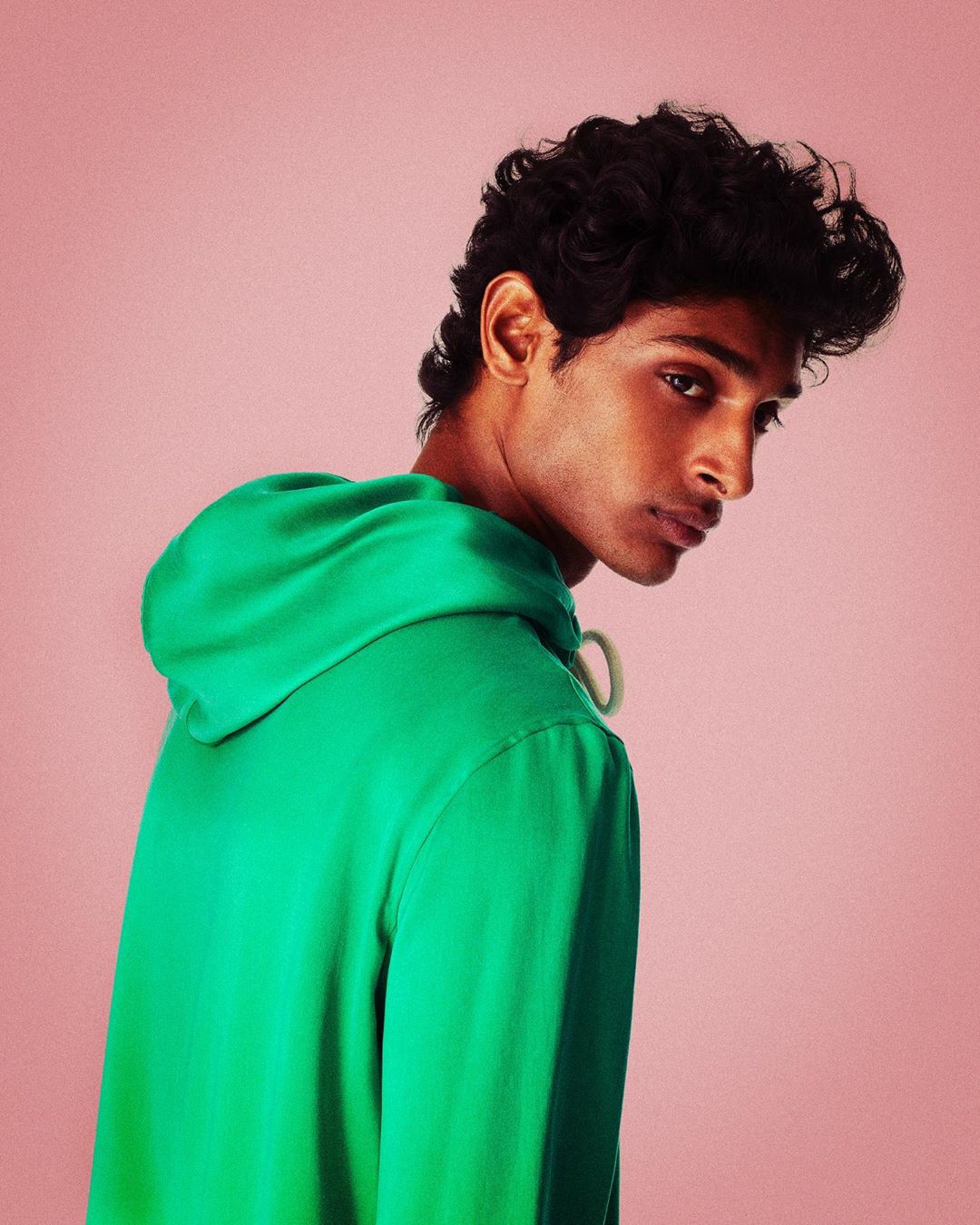 LANVIN - Emerald green satin hoodie from the #LanvinSS20 collection, available via link in bio. 
#Lanvin