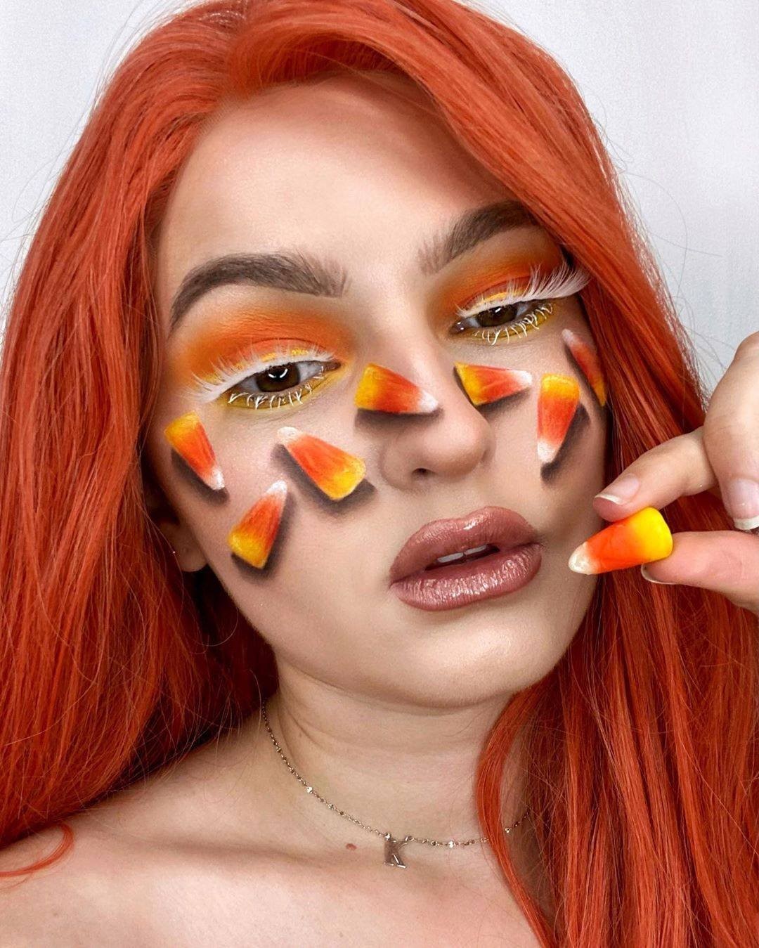 NYX Professional Makeup - Let's settle the debate: CANDY CORN 🧡 Yay or nay? 🤔 @cakedbykelsey frames this festive #halloweenmakeup look wearing our Micro Brow Pencil 🎃 •  #nyxcosmetics #nyxprofessional...