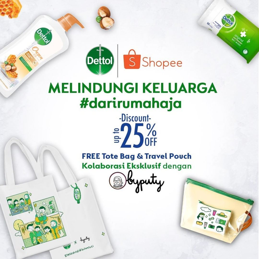 Dettol Indonesia - Hi Bu, jangan lewatkan promo diskon hingga 25% untuk pembelian produk antiseptik Dettol di Official Store Shopee agar keluarga terlindungi dari Kuman, melindungi #DariRumahAja! Dan...