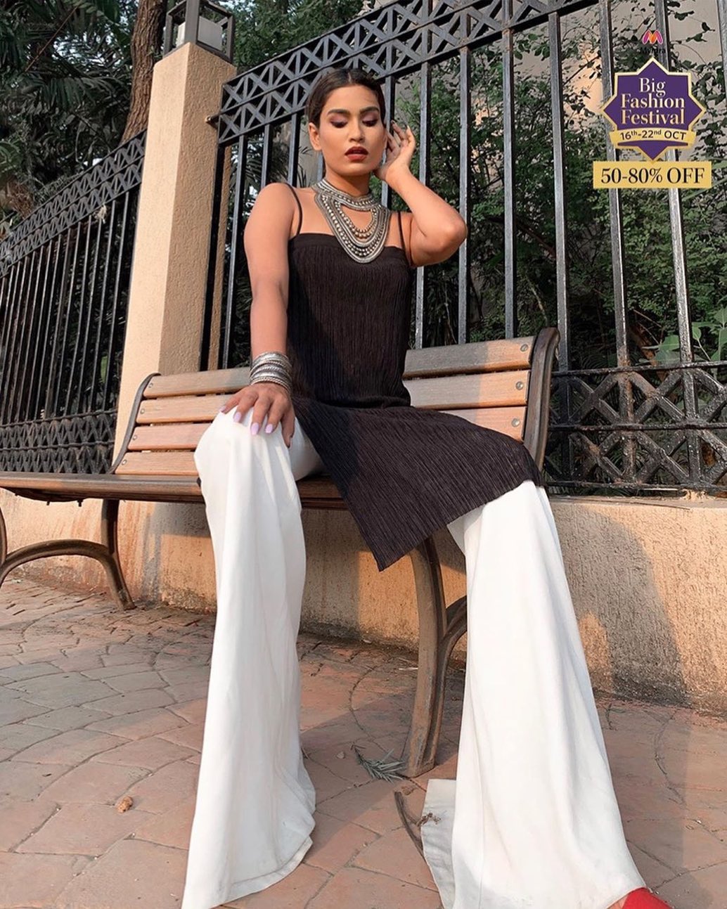 MYNTRA - This festive season, embrace your personal style! India's Biggest Fashion Festival has arrived! 16th - 22nd Oct. @pryanca_t  is ready for the Myntra Big Fashion Festival. 100% Fashion. Up To...