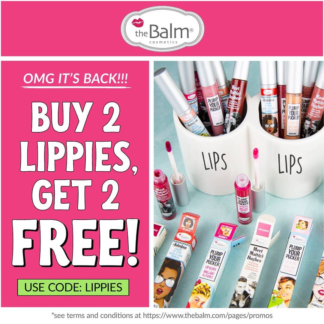 theBalm Cosmetics - Who's ready for the perfect pout? 🙋 Buy 2 Get 2 FREE lip products now, ink in bio to shop.
​
​#theBalm