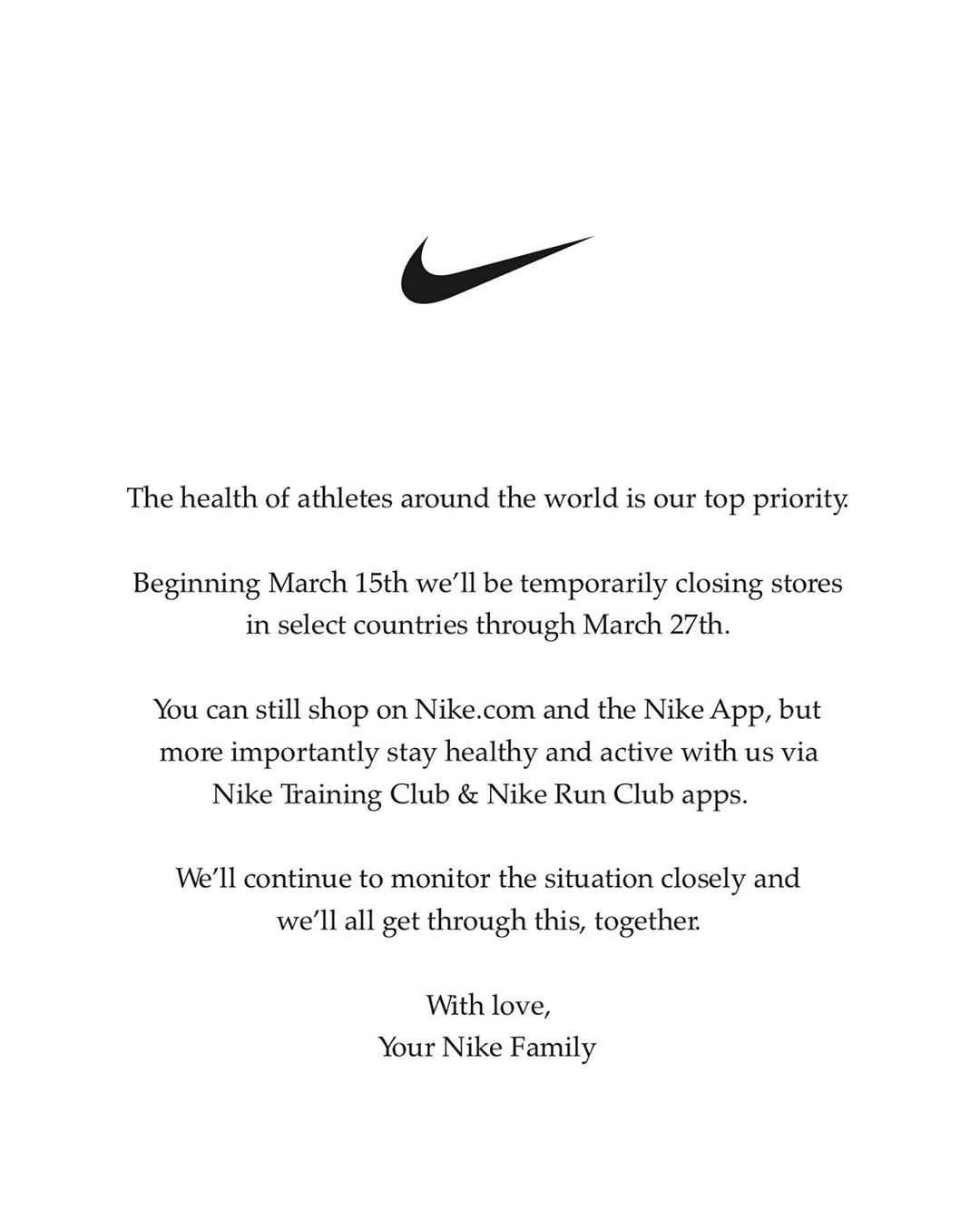 Nike - With love, Your Nike Family