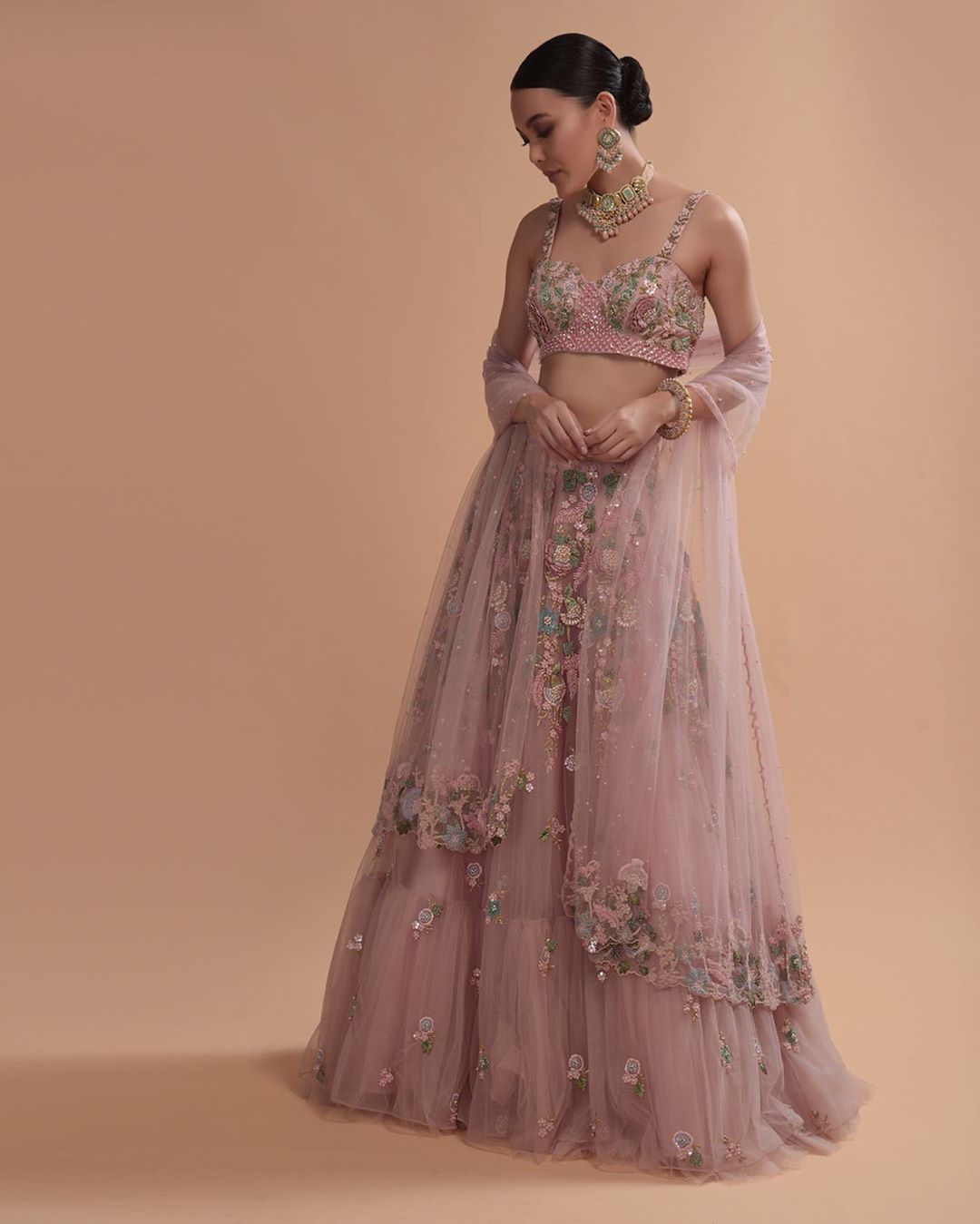 KALKI Fashion - #kalkixkesa🧚🏻
#TaleoftheIcyPinks🌸
With the perfect pop of icy pink hue, this uber stylish and totally Instagram worthy lehenga is for brides who LOVE taking pictures! Accompanied with...