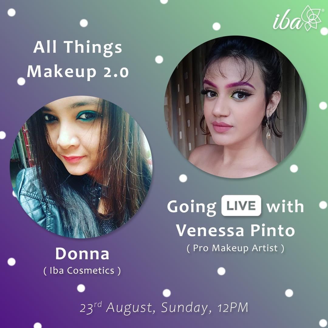 Iba - Join us for another AWESOME LIVE SESSION with @venessa.pinto the coolest makeup artist to give you crazy makeup hacks and tricks! ANDDDD! @_macilwaine2131_ will be trying these tricks right infr...