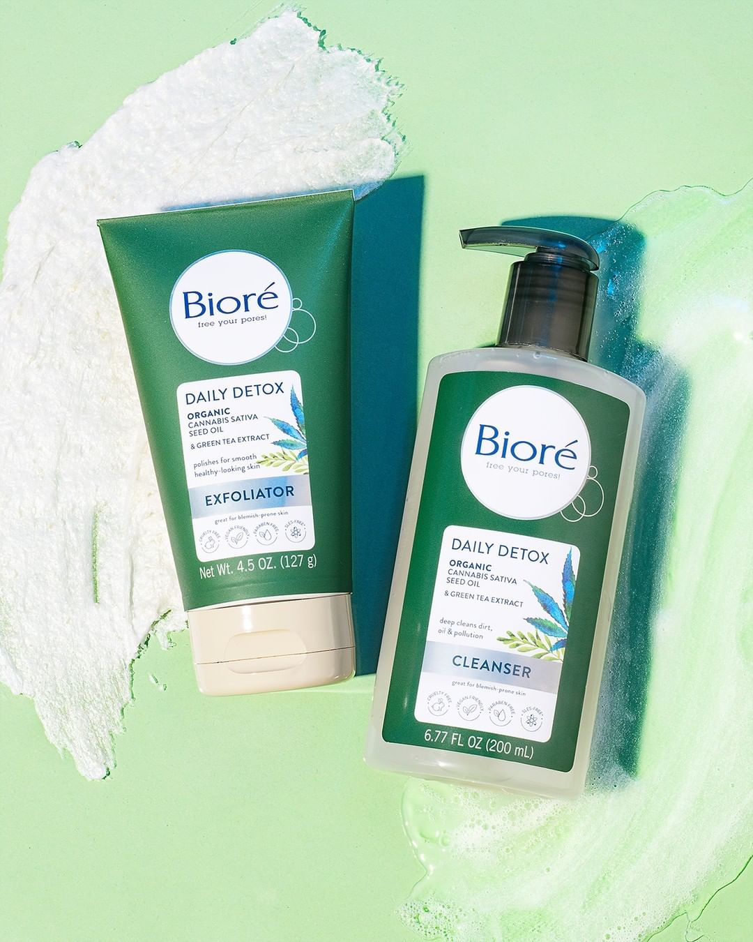 Bioré Skincare - Detoxify and deep clean pores with our NEW Daily Detox Cleanser & Exfoliator! They are paraben-free, SLES-free, vegan friendly and cruelty-free! Find them in store @walgreens! #Textu...