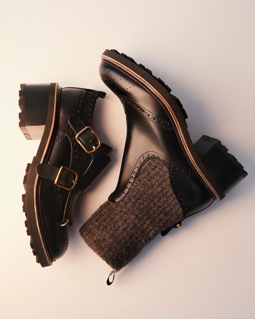 Chloé - Photographed by Chris Rhodes (@chris.rhodes), stacked heels give work boots a feminine twist

Available in boutiques and on chloe.com

#CHLOE