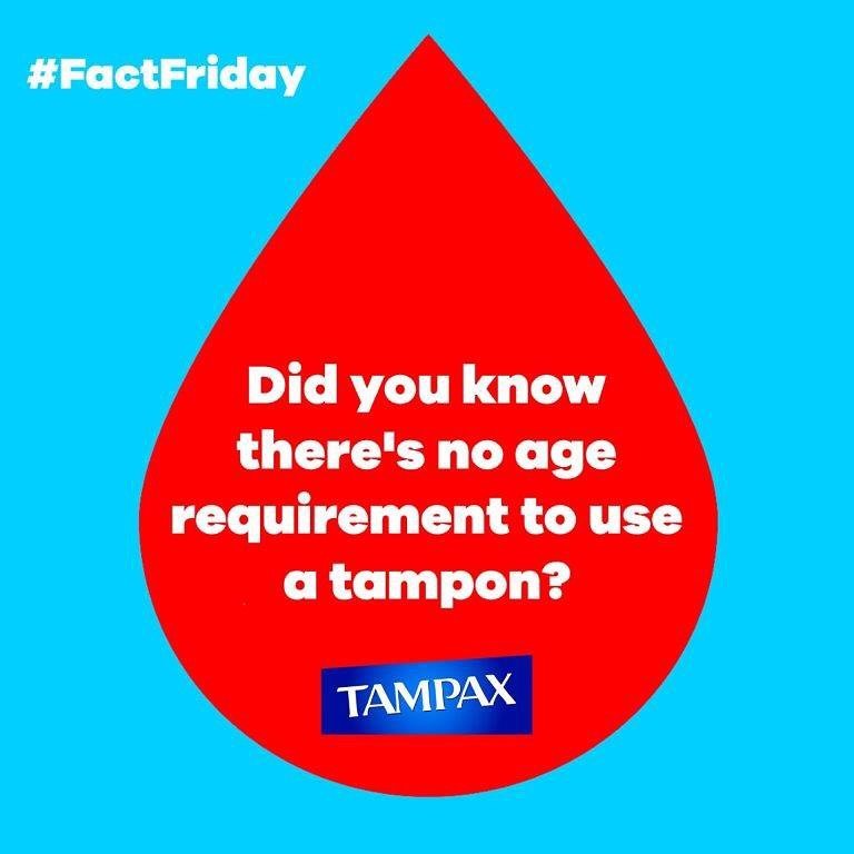 Tampax Tampons Official - The timing is all about when it personally feels right for your body, and if that happens to be your first period or your hundredth - you do you! #factfriday #mythbusting #pe...