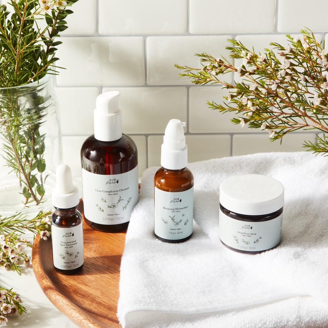 100% PURE - Introducing the NEW Tea Tree Collection! We've formulated potent #cleanskincare products just for you to combat stubborn acne...! 🌿 Say bye bye to your blemishes with these four simple ste...