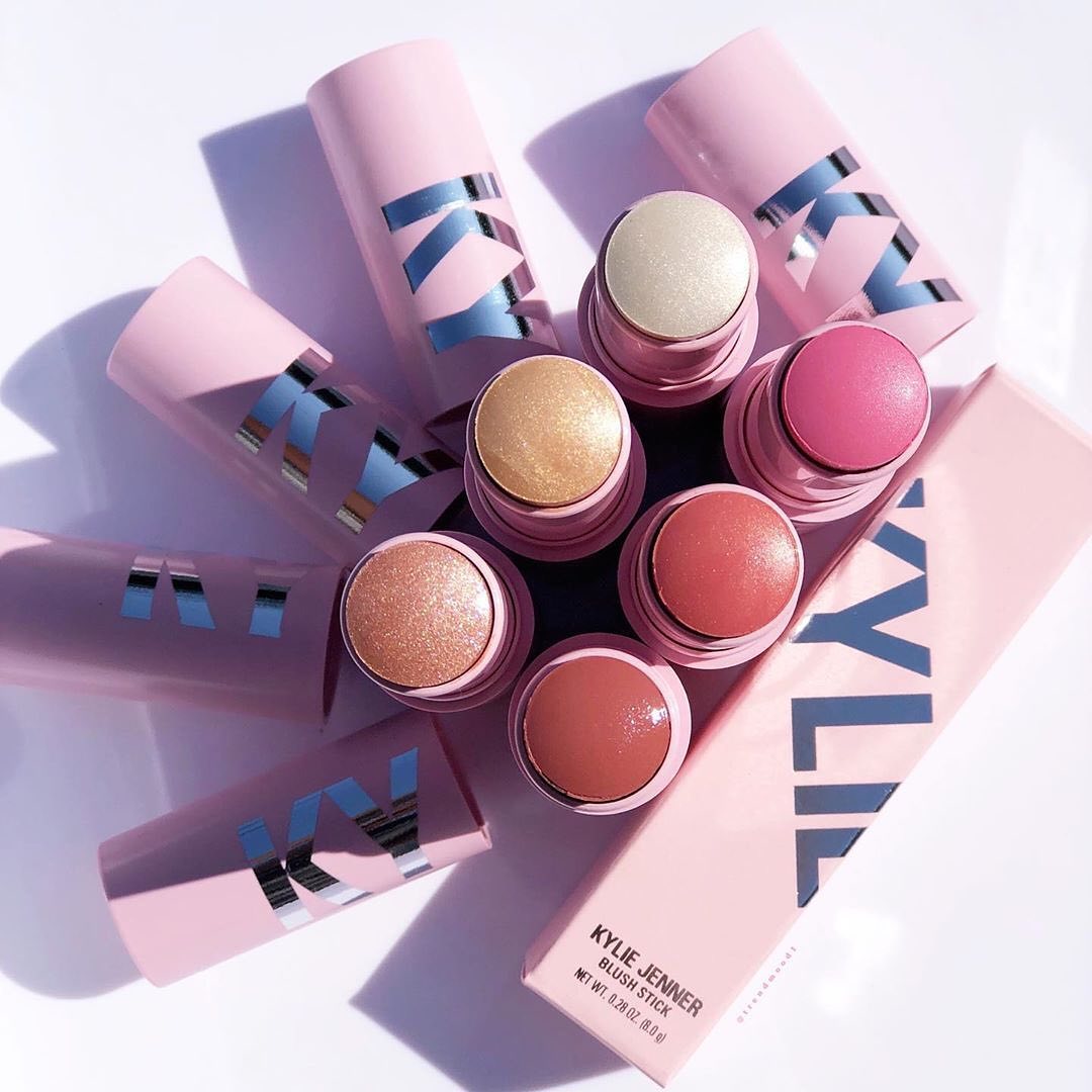 Kylie Cosmetics - blush and kylight sticks all day, everyday 🥰 swipe for stunning swatches of our new shades by @trendmood1⁠ 💕