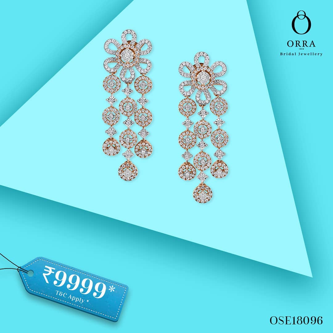 ORRA Jewellery - These statement long diamond earrings from our #AstraCollection will stun you with their dazzling elegance.

Add them to your jewellery collection with our Buy Now Pay Later policy.
P...