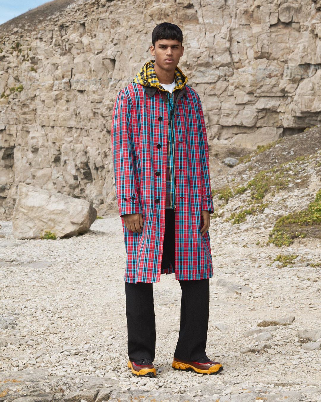 Burberry - Trailblazer
.
Discover our rainwear collection reimaged by #RiccardoTisci - including a new iteration of our car coat in vivid check
.
#Burberry