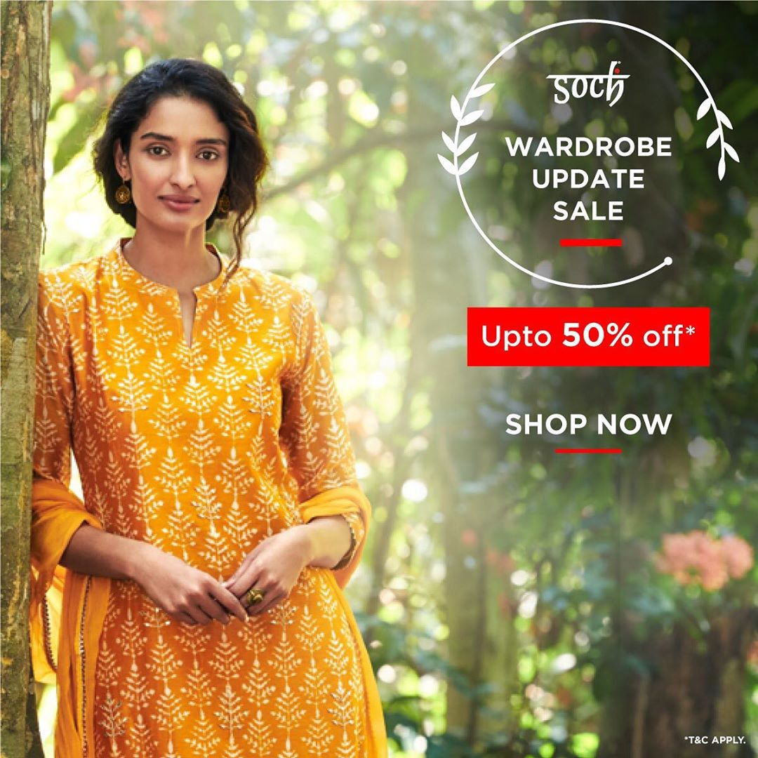 Soch - The Soch wardrobe update sale is here with irresistible deals this season.

Shop your season favourites now! Link in bio

#sochstories #newarrivals #sale