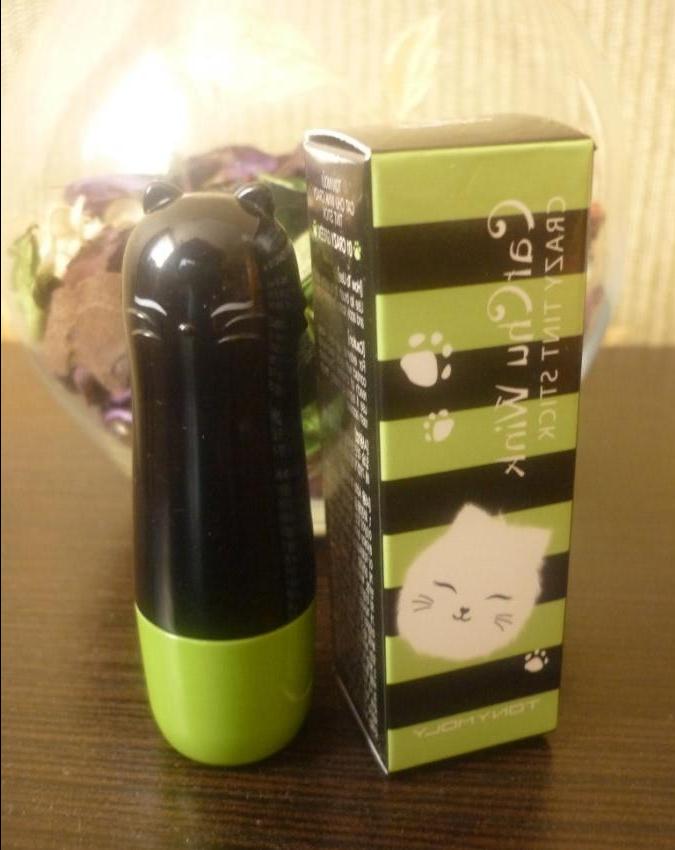 Безумно милый котик. Тинт-помада для губ TonyMoly Cat Chu Wink Crazy Tint Stick 01 Crazy Green