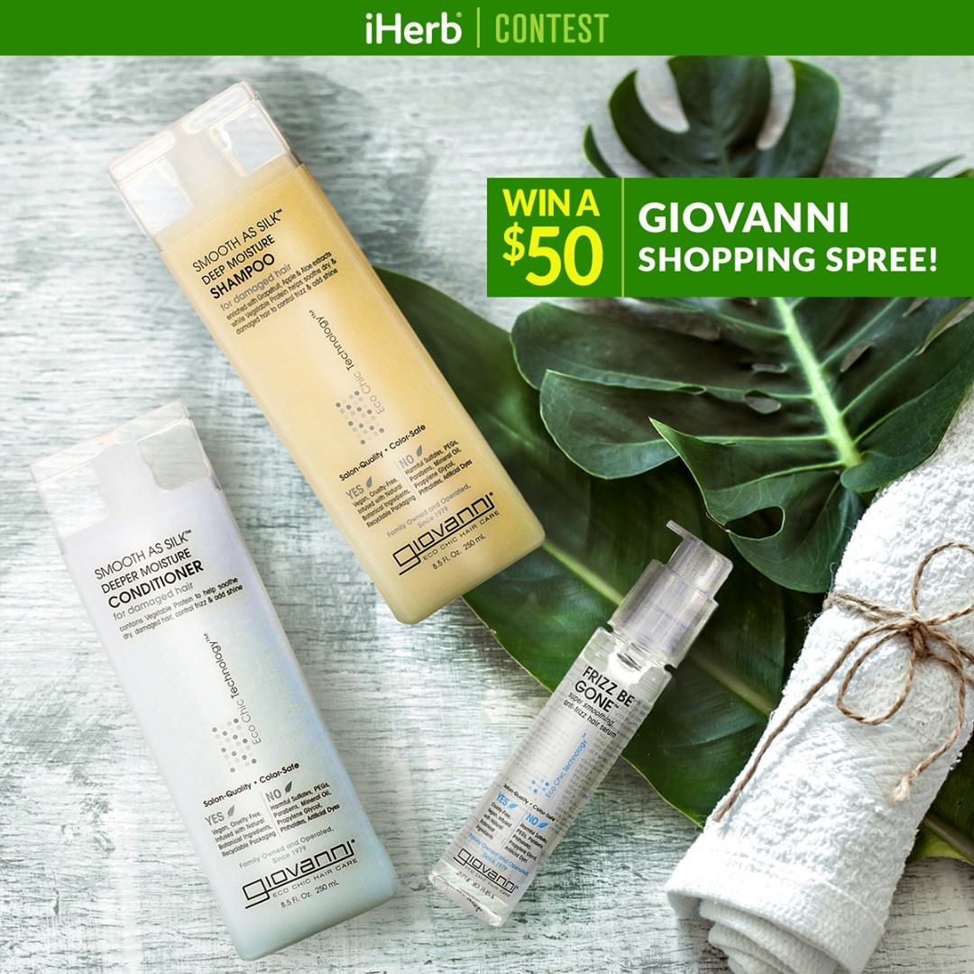 iHerb - Do you have the dry as a desert hair blues? Moisturize those locks and tame those frizzies with @giovannicosmetics hair care essentials.

To enter, PLEASE read all the way through.
1️⃣ Follow...