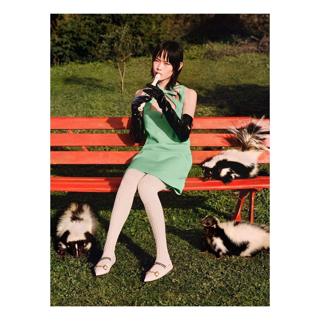 Gucci - Featured across the images of the #GucciPreFall20 #SoDeerToMe campaign, spirit animals are dialoguing with the subjects in ways that recall classic allegories and cartoons. Discover more throu...