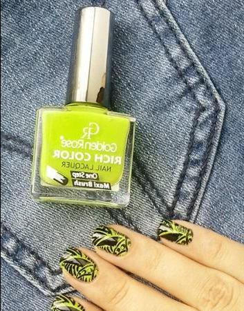 Lime cocktail Golden Rose with stamping - review