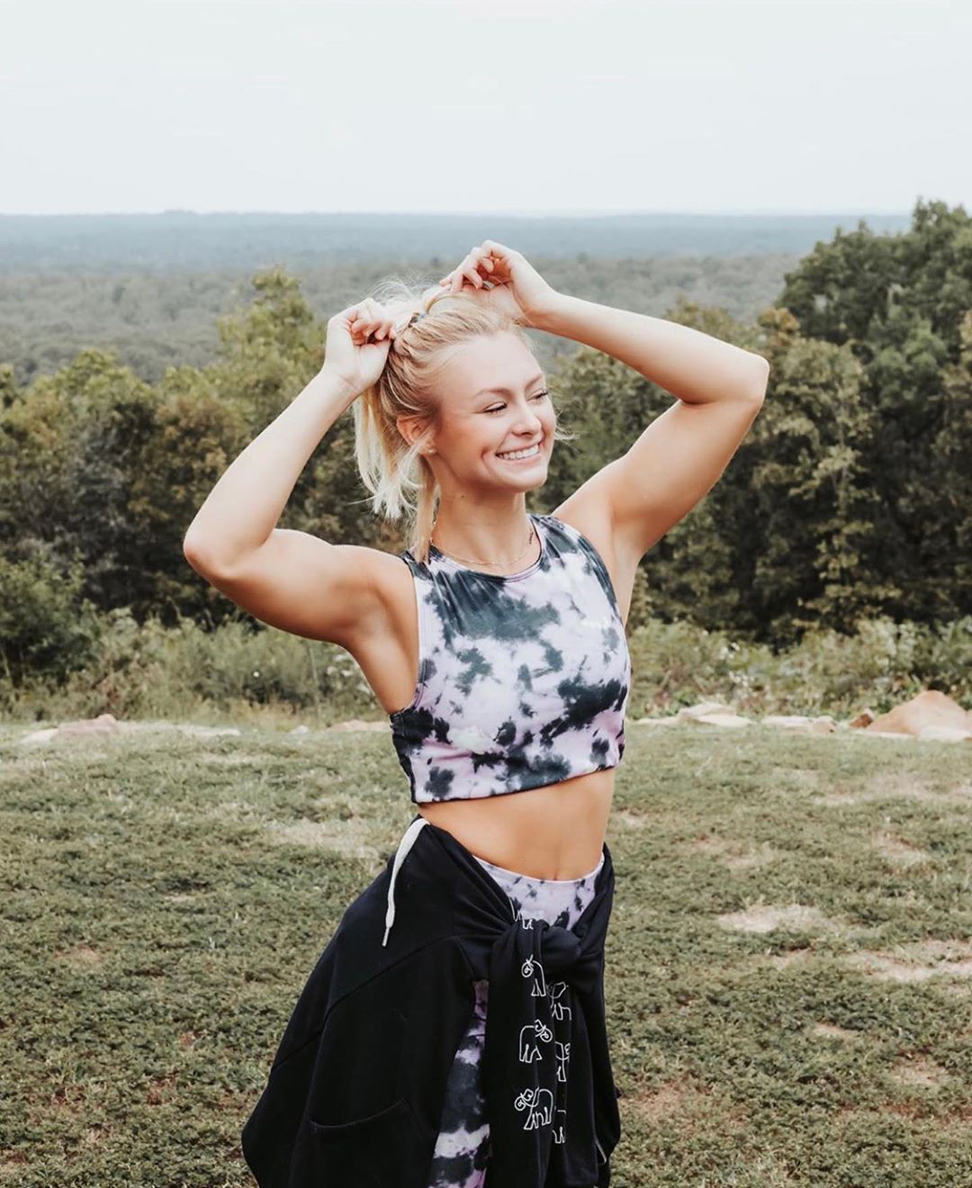Ivory Ella - But seriously, how ~flipping~ cute does @cassadeedimples look in our Orchid Tie Dye set? 💓 🐘 #IEForMe #WrittenInTheStars