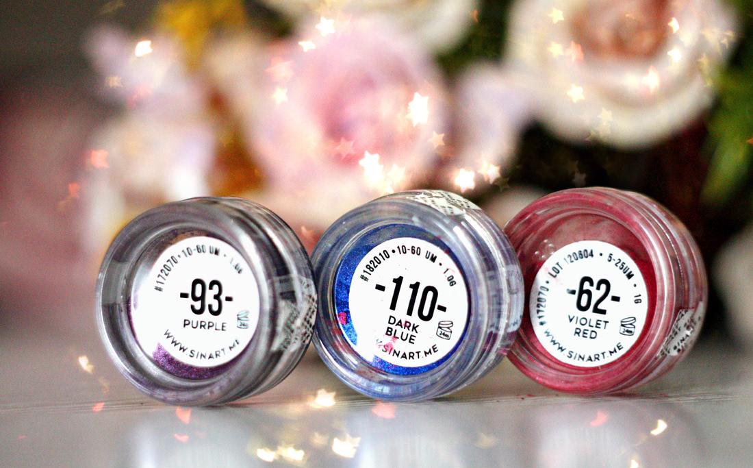 Отзыв. Пигменты для глаз от Sinart. Чарующие оттенки Violet Red (62), Purple (93), Dark Blue (110)2 Пигменты для глаз от Sinart. Чарующие оттенки Violet Red (62), Purple (93), Dark Blue (110)