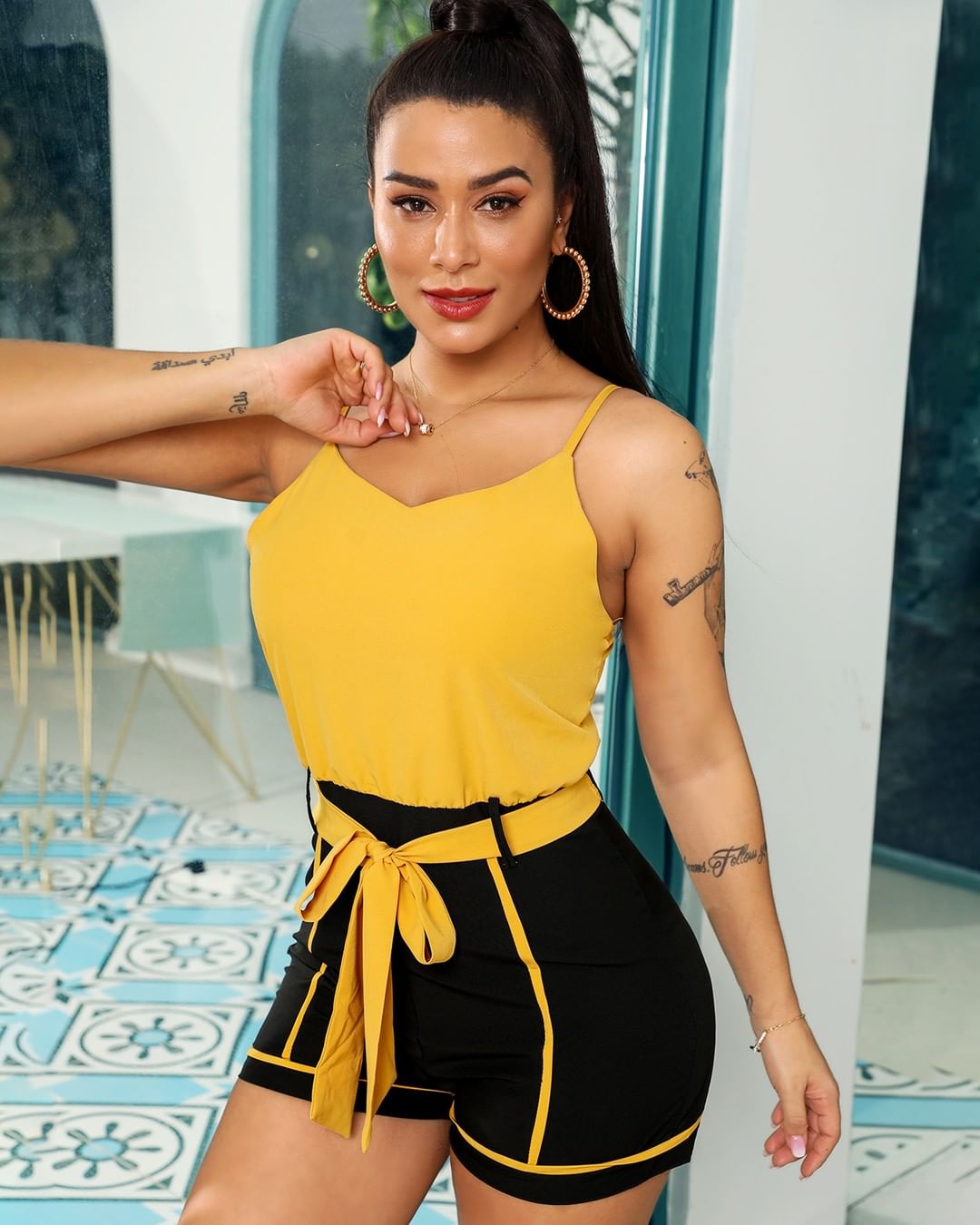 ivroseofficial - #linkinbio ⁠Colorblock Knotted Spaghetti Strap Romper⁠
🔍"JDZ2079"⁠
Shop: IVROSE.com⁠
⁠
#ivroseofficial #fashion #style #ootd #outfitgoals #ootdshare #sale