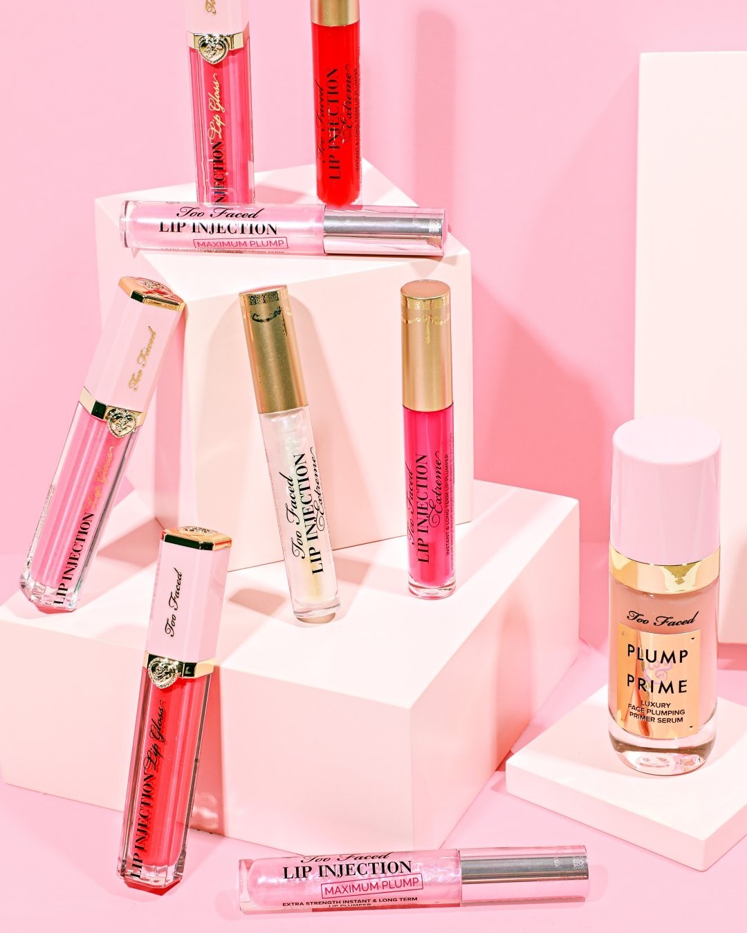 Too Faced Cosmetics - So many ways to PLUMP it up! 💖 Volumize your lips & face the easy way with our most scientifically advanced plumpers ever. Leave a 😍 below if you spot your fave! #toofaced