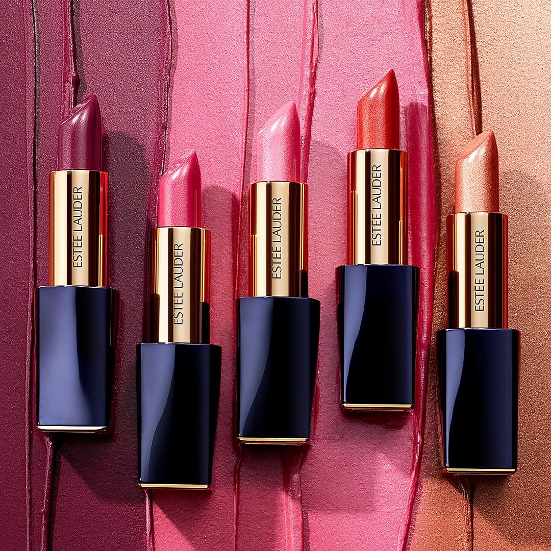 Estée Lauder - What’s your color mood this weekend? From plum to pink to peach, tap to shop, or go online to virtually try on our #PureColorEnvy Lipstick! 💄 #LipsToEnvy (Shades from left to right: Plu...