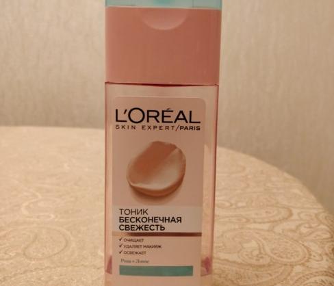 Тоник L'Oreal Paris Paris Skin Expert Бесконечная свежесть Роза + Лотос для нормальной и смешанной кожи фото