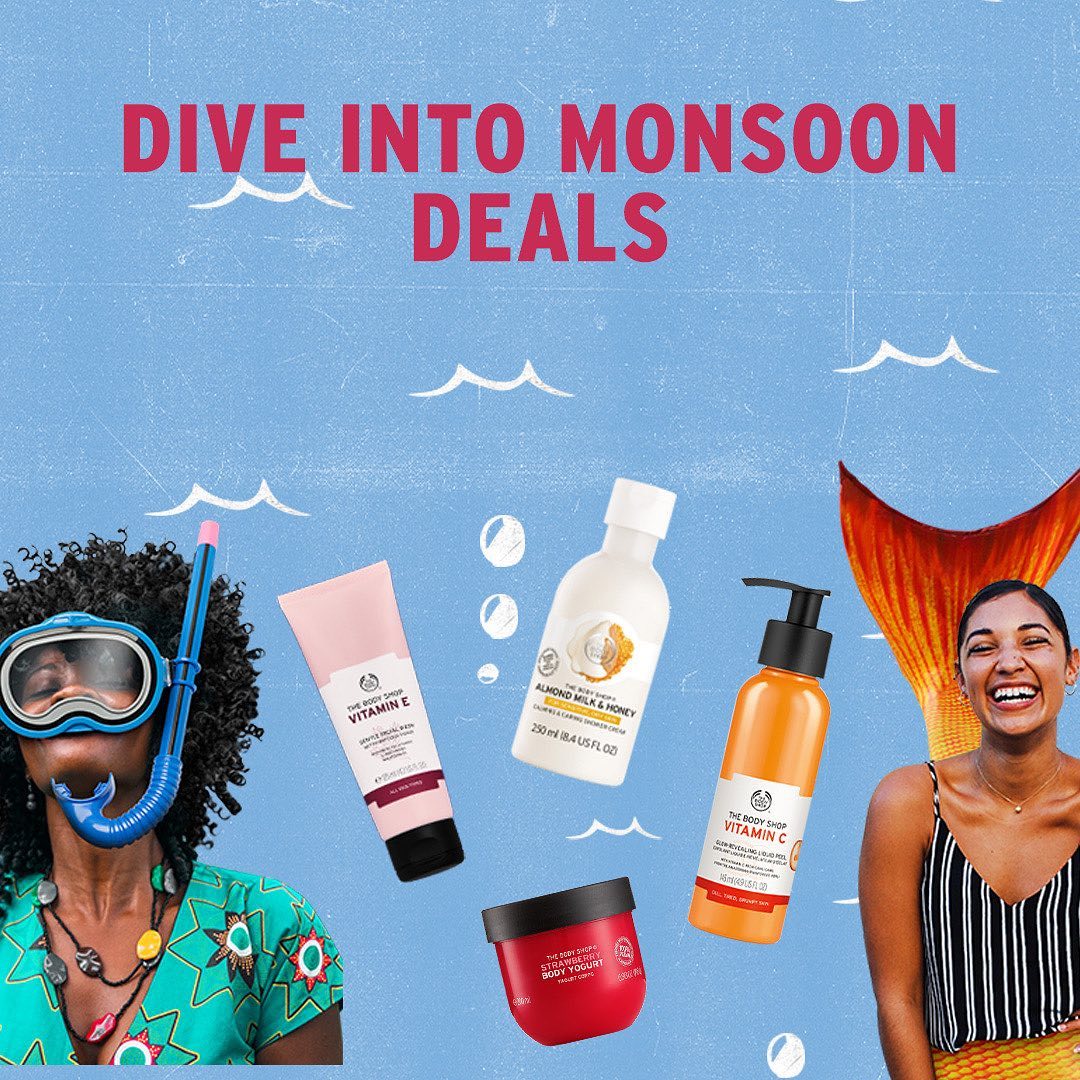 The Body Shop India - It’s raining deals at The Body Shop! Dive into the sale and pick up your favourite essentials at great prices. Our loved skincare, haircare, bath & body and beauty products are o...