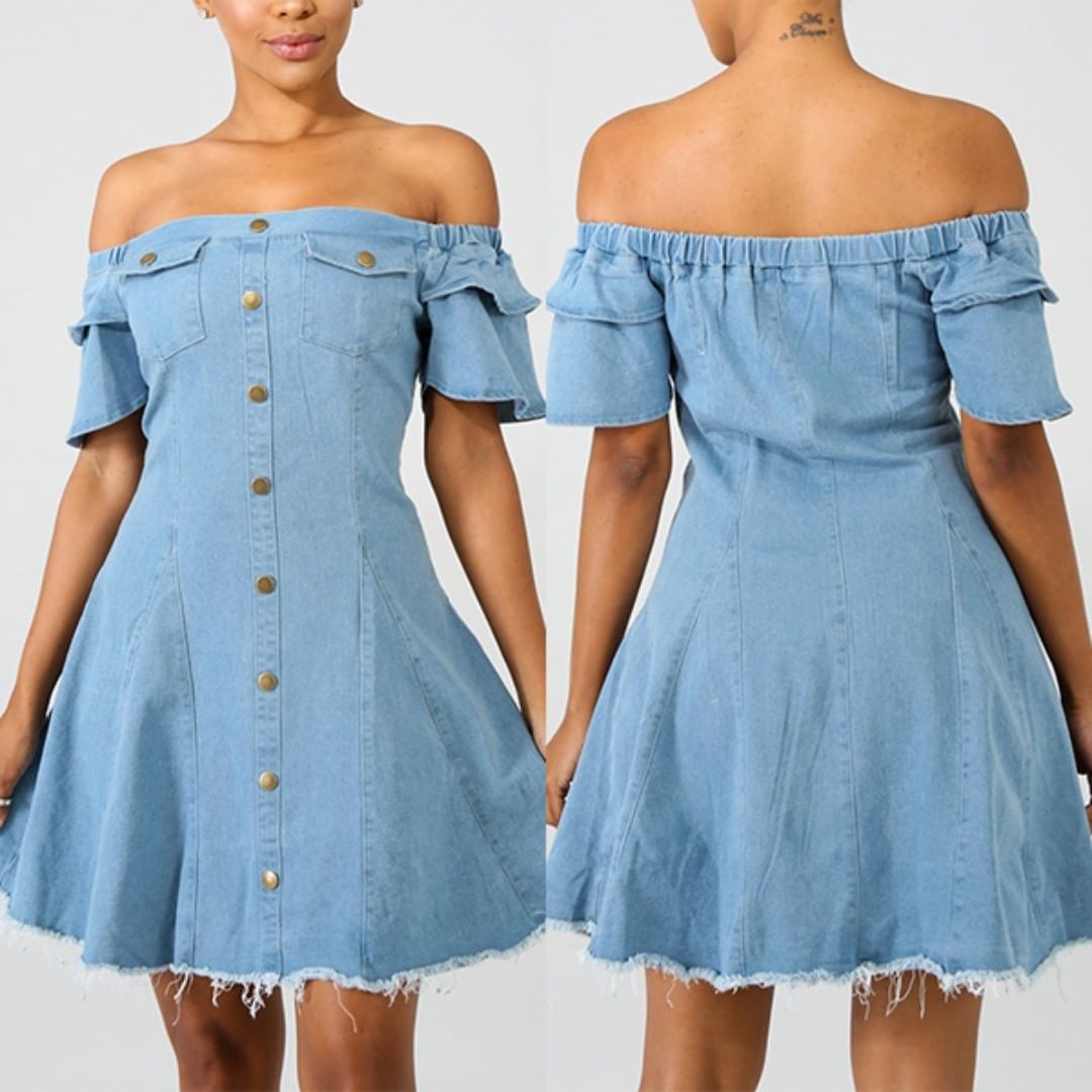 nova she - Stay young forever!💖
Shop Link >> http://bit.ly/2LgiEmQ
#denim #dress #offshouder #novashe