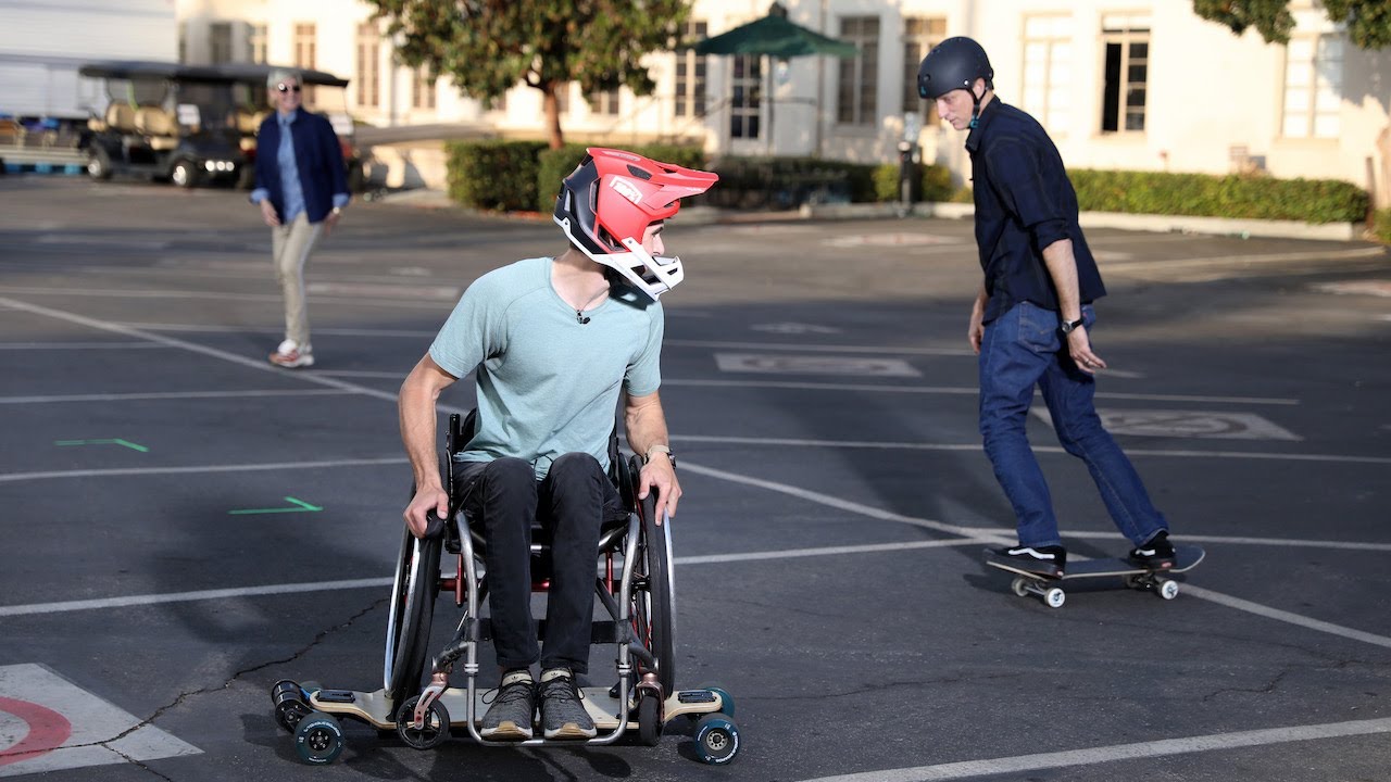 Tony Hawk Surprises Wheelchair Skateboarder